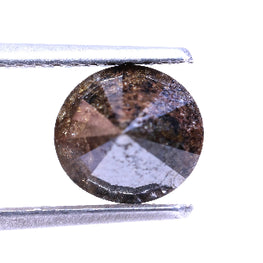 1.32 Carat Natural Brown Color Round Shape Salt And Pepper Diamond