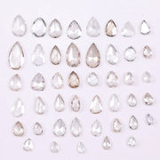 Pear Shape Lab Grown Diamond, 3 to 8 MM Pear Rose Cut Natural Diamonds, Loose Rustic Diamonds for Custom Jewelry & Gifts