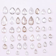 Pear Shape Lab Grown Diamond, 3 to 8 MM Pear Rose Cut Natural Diamonds, Loose Rustic Diamonds for Custom Jewelry & Gifts