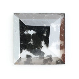 Square-cut black lab-grown diamond with polished facets, ideal for ethical jewelry, engagement rings, and custom luxury designs