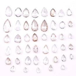 Pear Shape Lab Grown Diamond – 3–8 MM Pear Rose Cut Loose Rustic Diamond for Custom Jewelry, Engagement Rings & Gifts