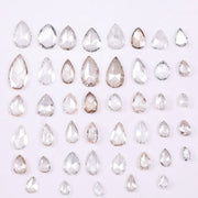 Pear Shape Lab Grown Diamond, 3 to 8 MM Pear Rose Cut Natural Diamonds, Loose Rustic Diamonds for Custom Jewelry & Gifts