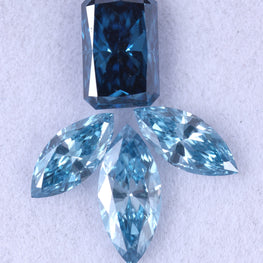 0.66 Carat Mix Shape Loose Lab Diamond - Blue Lab Grown Diamond