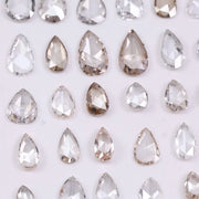 Pear Shape Lab Grown Diamond, 3 to 8 MM Pear Rose Cut Natural Diamonds, Loose Rustic Diamonds for Custom Jewelry & Gifts