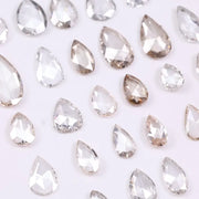 Pear Shape Lab Grown Diamond, 3 to 8 MM Pear Rose Cut Natural Diamonds, Loose Rustic Diamonds for Custom Jewelry & Gifts