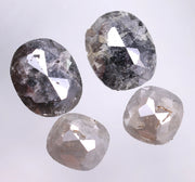 5.75 Ct Pear & Asscher Cut Diamond Black & Grey Diamond Pair Unique Designer Use For Jewerly 