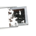 Square-cut black lab-grown diamond with polished facets, ideal for ethical jewelry, engagement rings, and custom luxury designs