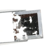 Square-cut black lab-grown diamond with polished facets, ideal for ethical jewelry, engagement rings, and custom luxury designs