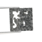 Square-cut black lab-grown diamond with polished facets, ideal for ethical jewelry, engagement rings, and custom luxury designs