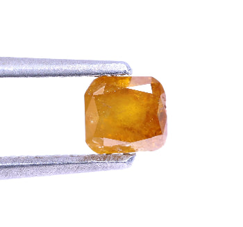 0.54 Carat Natural Yellow Color Cushion Cut Salt And Pepper Diamond