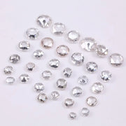 Round Rose Cut Lab Grown Diamonds, 1 to 5 MM Loose CVD Diamonds, Rustic Lab Created Diamonds for Engagement Ring Settings