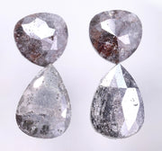 19.11 Ct Grey Pear Cut Diamond Natural Use For Jewerly Earrings Salt And Pepper Diamond 