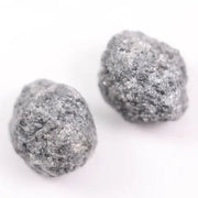 Matching rough gray diamonds with natural uncut crystal texture