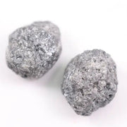 Matching rough gray diamonds with natural uncut crystal texture