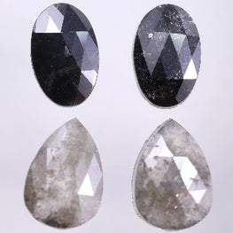 8.74 Carat Natural Oval & Pear Shape Earth Mined Loose Diamond Pair Use For Earrings