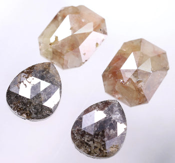 8.10 Carat Natural Asscher & Pear Shape Earth Mined Loose Diamond Pair Use For Earrings
