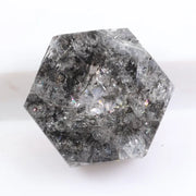 Classic hexagon cut black natural diamond loose stone for solitaire ring, unique geometric black diamond gemstone for custom jewelry design.