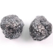 Matching pair of raw gray diamonds is especially rare, making them ideal for custom jewelry designs.