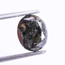 1.60 Carat Natural Black Salt and Pepper Oval Shape Diamond ( 8.17*5.15*3.33 )