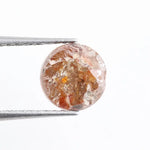 Natural Brownish-Orange Colored Diamond Round Brilliant Cut Diamond Loose Stone For Custom Jewerly 