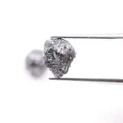 Matching pair of raw gray diamonds is especially rare, making them ideal for custom jewelry designs.