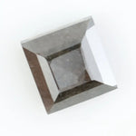 Square-cut lab-grown black diamond with high clarity and polished facets, perfect for custom jewelry or luxury collections.