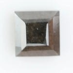 Square-cut lab-grown black diamond with high clarity and polished facets, perfect for custom jewelry or luxury collections.