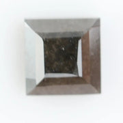 Square-cut lab-grown black diamond with high clarity and polished facets, perfect for custom jewelry or luxury collections.
