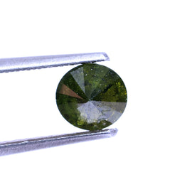 0.69 Carat Natural Green Color Round Shape Salt And Pepper Diamond