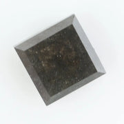 Square-cut lab-grown black diamond with high clarity and polished facets, perfect for custom jewelry or luxury collections.