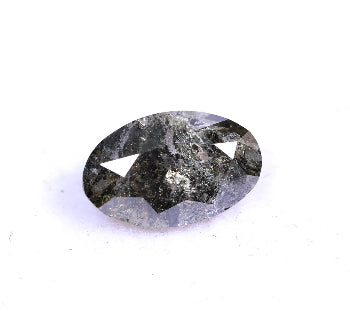 0.56 Carat Natural Grey Color Oval Shape Salt And Pepper Diamond
