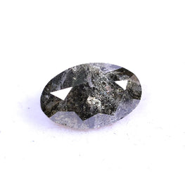 0.56 Carat Natural Grey Color Oval Shape Salt And Pepper Diamond