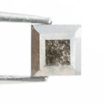 Square-cut lab-grown black diamond with high clarity and polished facets, perfect for custom jewelry or luxury collections.