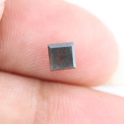 Square-cut lab-grown black diamond with high clarity and polished facets, perfect for custom jewelry or luxury collections.