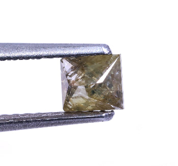 0.42 Carat Natural Yellow Color Princess Cut Salt And Pepper Diamond