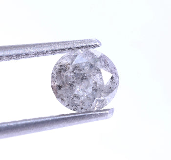 0.61 Carat Natural Light Grey Color Round Shape Salt And Pepper Diamond