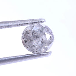 0.61 Carat Natural Light Grey Color Round Shape Salt And Pepper Diamond