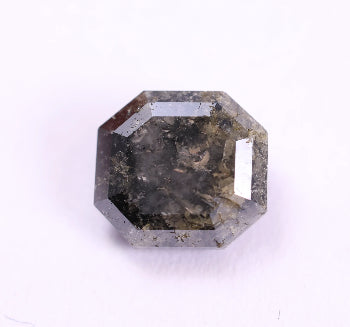 1.90 Carat Natural Black Yellow Salt and Pepper Octagonal Shape Diamond ( 7.09*6.72*4.02 )