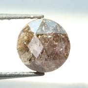 brown colour diamond 0.86 carat round diamond ring natural
