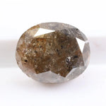 brown oval cut natural diamond loose stone for custom engagement rings 