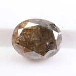 brown oval cut natural diamond loose stone for custom engagement rings 