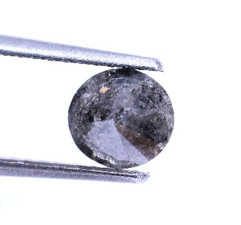 0.83 Carat Natural Grey Color Round Shape Salt And Pepper Diamond