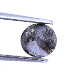 0.83 Carat Natural Grey Color Round Shape Salt And Pepper Diamond