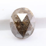 brown oval cut natural diamond loose stone for custom engagement rings 