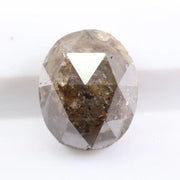 brown oval cut natural diamond loose stone for custom engagement rings 
