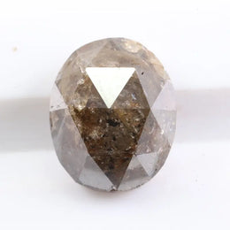 brown oval cut natural diamond loose stone for custom engagement rings 