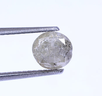 1.06 Carat Natural Grey Color Round Shape Salt And Pepper Diamond