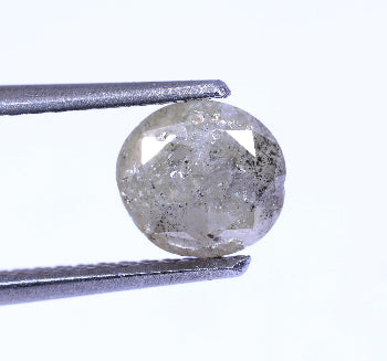 1.06 Carat Natural Grey Color Round Shape Salt And Pepper Diamond