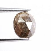 brown oval cut natural diamond loose stone for custom engagement rings 