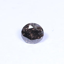 0.29 Carat Natural Black Color Round Shape Salt And Pepper Diamond